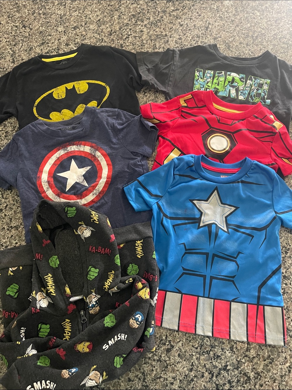 Marvel Kids Superhero Tee and Hoodie Bundle 4T/5